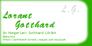lorant gotthard business card