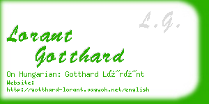 lorant gotthard business card